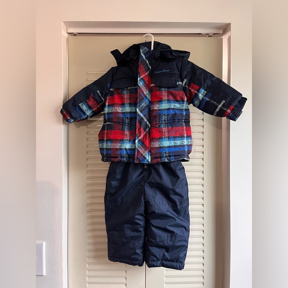 Rugged Bear Plaid Snowsuit with Jacket and Pants